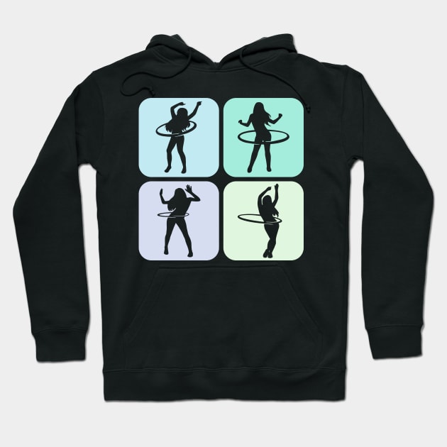 Retro Hula Hooper I Aesthetic I Hoop Dancer I Hula Hoop Hoodie by Shirtjaeger